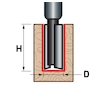 fréza drážkovací do dřeva, D16xH25, stopka 8mm